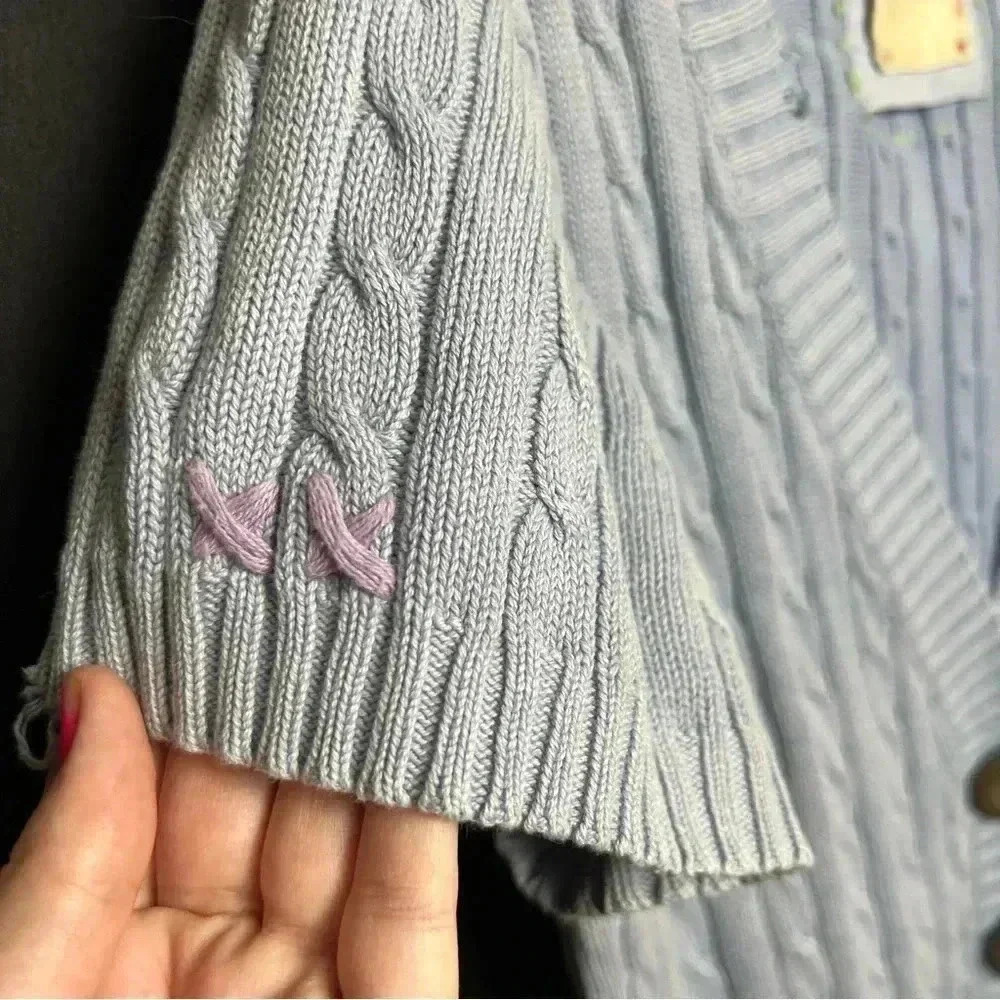 Old Navy- Distressed Cardigan- Periwinkle- XXL - Picture 6 of 9